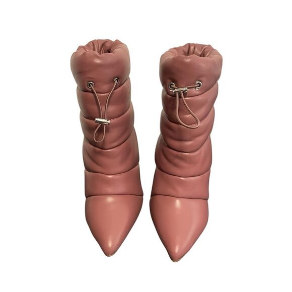 Steve Madden Cloak Puffer Stiletto Heeled Booties Rose Size 8 NWT - Picture 2 of 5